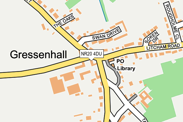 NR20 4DU map - OS OpenMap – Local (Ordnance Survey)