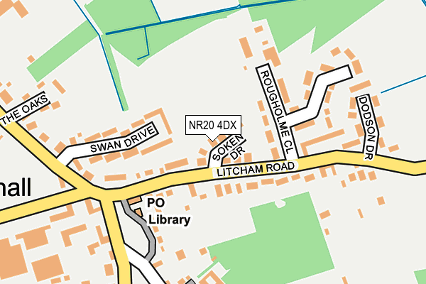 NR20 4DX map - OS OpenMap – Local (Ordnance Survey)