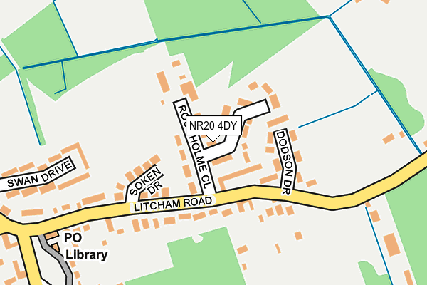NR20 4DY map - OS OpenMap – Local (Ordnance Survey)
