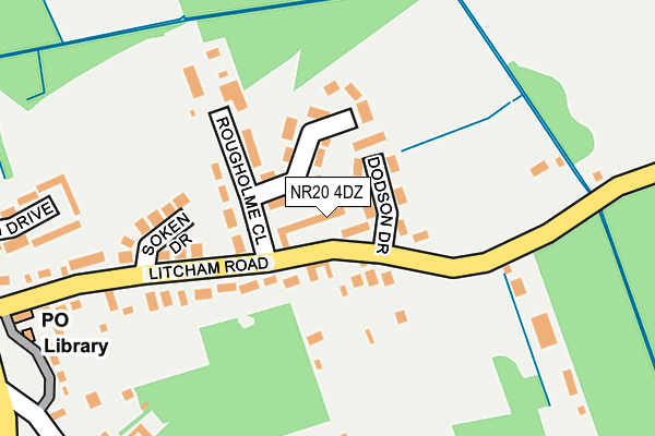 NR20 4DZ map - OS OpenMap – Local (Ordnance Survey)