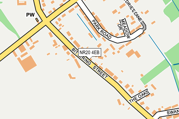 NR20 4EB map - OS OpenMap – Local (Ordnance Survey)