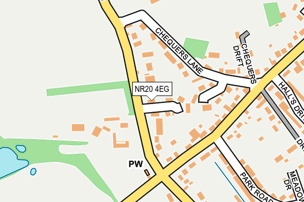 NR20 4EG map - OS OpenMap – Local (Ordnance Survey)