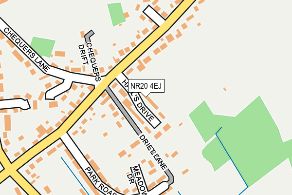 NR20 4EJ map - OS OpenMap – Local (Ordnance Survey)