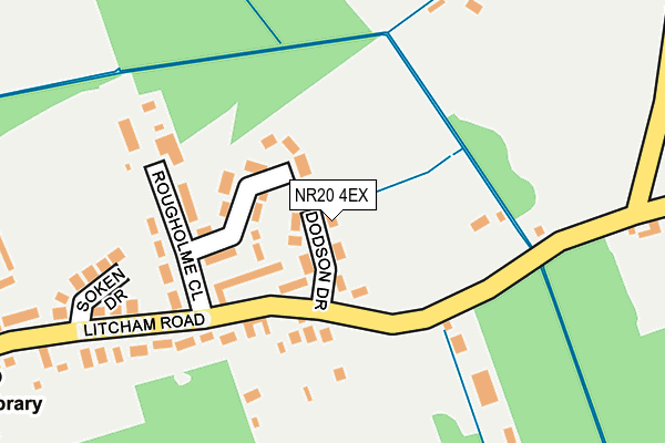 NR20 4EX map - OS OpenMap – Local (Ordnance Survey)