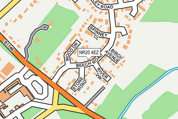 NR20 4EZ map - OS OpenMap – Local (Ordnance Survey)