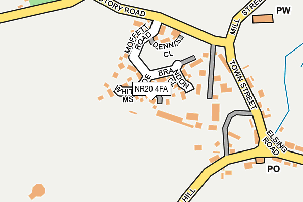NR20 4FA map - OS OpenMap – Local (Ordnance Survey)