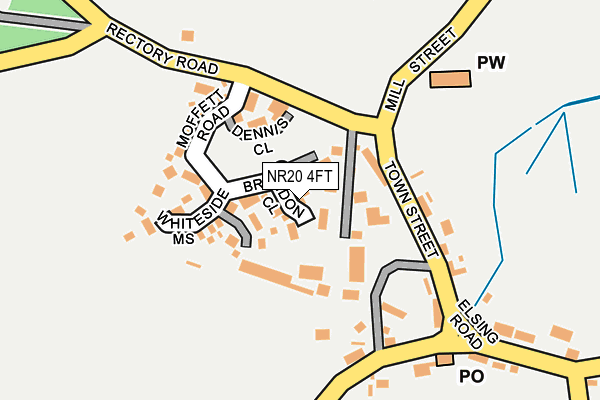 NR20 4FT map - OS OpenMap – Local (Ordnance Survey)