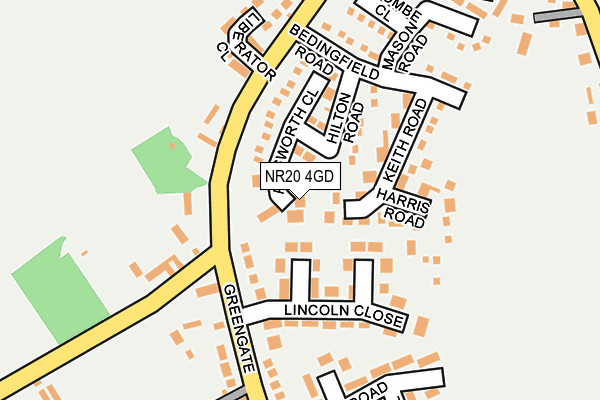 NR20 4GD map - OS OpenMap – Local (Ordnance Survey)