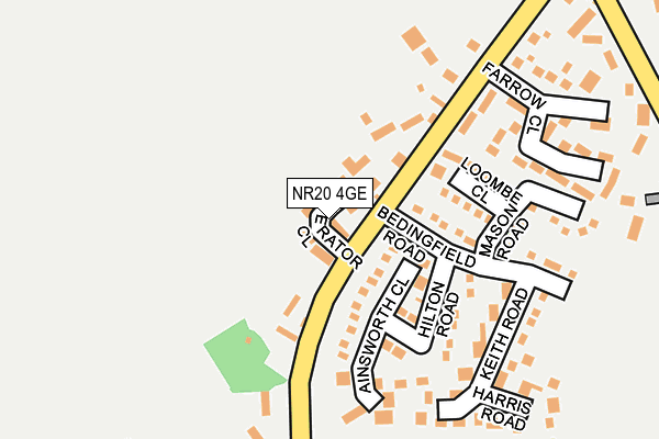 NR20 4GE map - OS OpenMap – Local (Ordnance Survey)