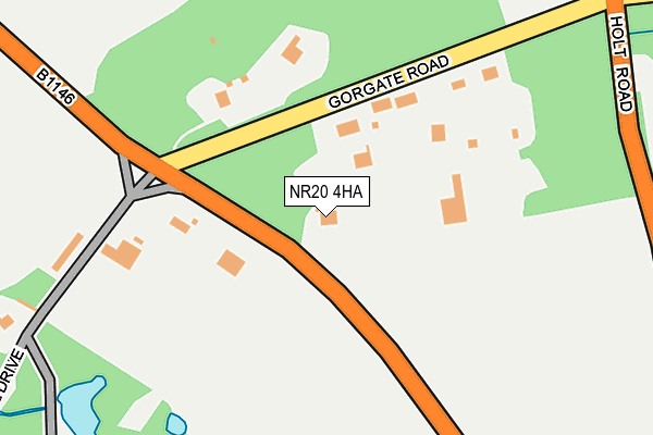NR20 4HA map - OS OpenMap – Local (Ordnance Survey)