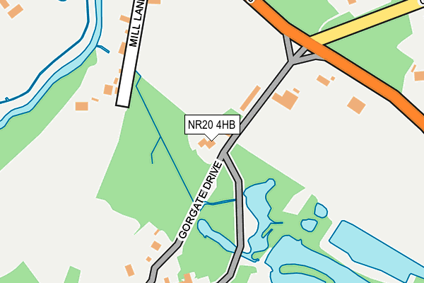 NR20 4HB map - OS OpenMap – Local (Ordnance Survey)