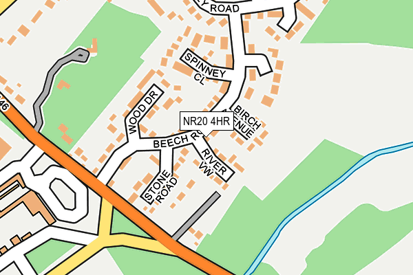 NR20 4HR map - OS OpenMap – Local (Ordnance Survey)