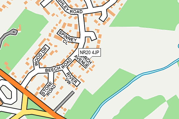NR20 4JP map - OS OpenMap – Local (Ordnance Survey)