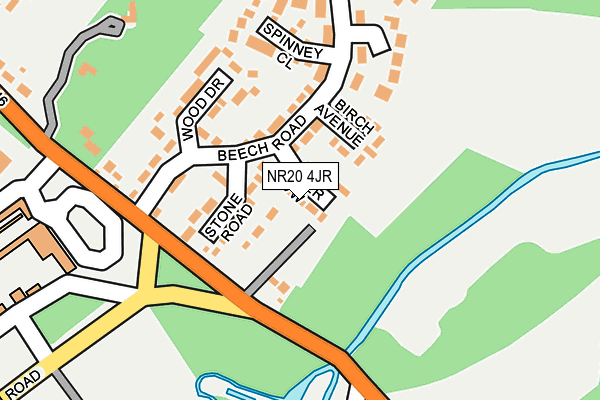NR20 4JR map - OS OpenMap – Local (Ordnance Survey)