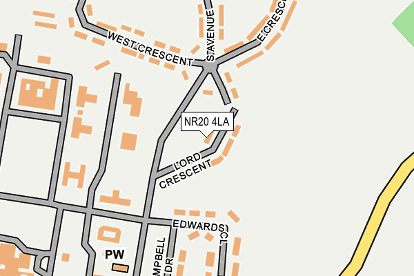NR20 4LA map - OS OpenMap – Local (Ordnance Survey)