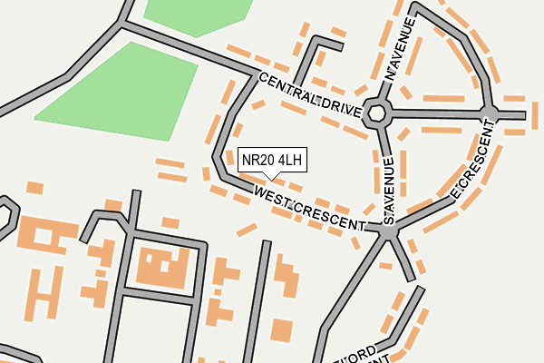 NR20 4LH map - OS OpenMap – Local (Ordnance Survey)