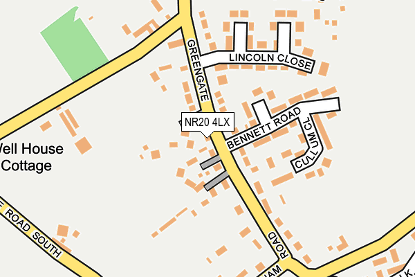 NR20 4LX map - OS OpenMap – Local (Ordnance Survey)