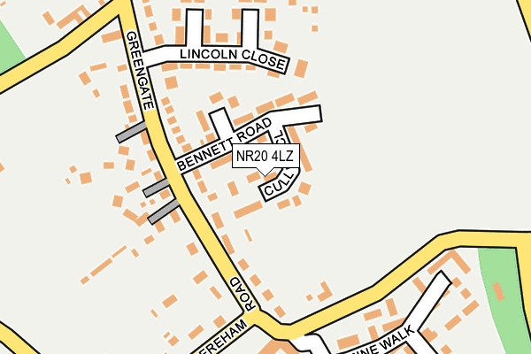 NR20 4LZ map - OS OpenMap – Local (Ordnance Survey)