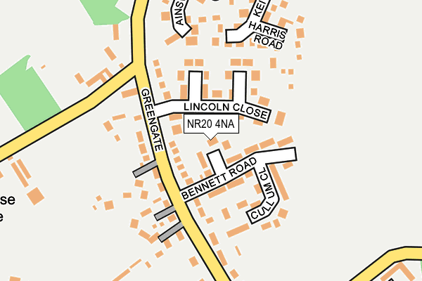 NR20 4NA map - OS OpenMap – Local (Ordnance Survey)