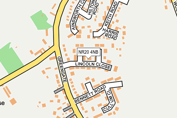 NR20 4NB map - OS OpenMap – Local (Ordnance Survey)
