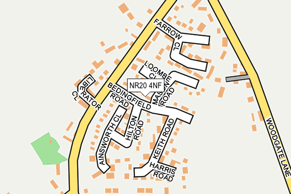 NR20 4NF map - OS OpenMap – Local (Ordnance Survey)