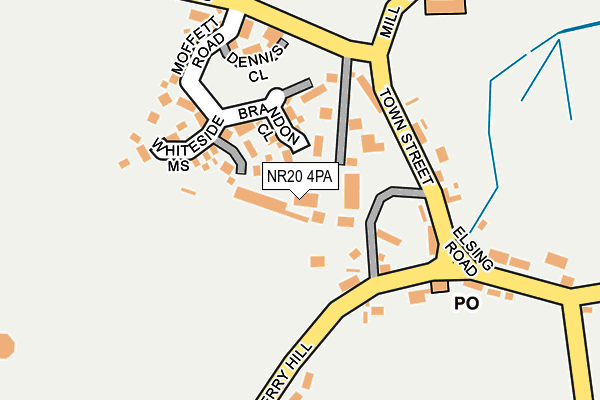 NR20 4PA map - OS OpenMap – Local (Ordnance Survey)