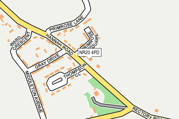 NR20 4PD map - OS OpenMap – Local (Ordnance Survey)
