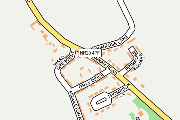 NR20 4PF map - OS OpenMap – Local (Ordnance Survey)
