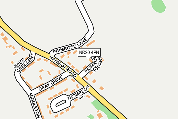 NR20 4PN map - OS OpenMap – Local (Ordnance Survey)
