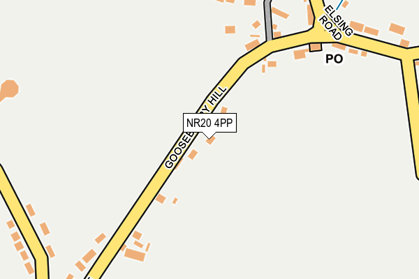 NR20 4PP map - OS OpenMap – Local (Ordnance Survey)