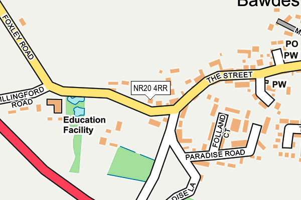 NR20 4RR map - OS OpenMap – Local (Ordnance Survey)