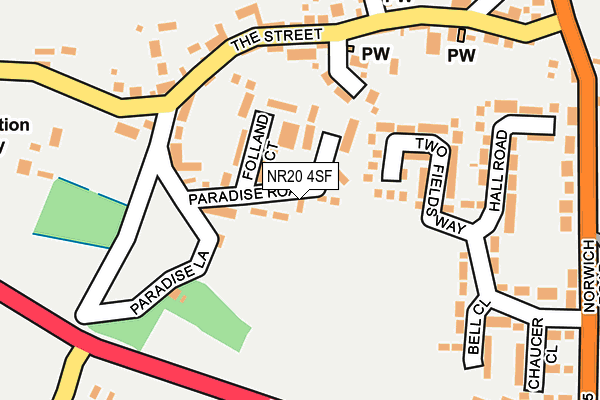 NR20 4SF map - OS OpenMap – Local (Ordnance Survey)