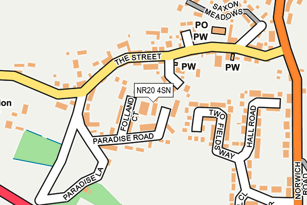 NR20 4SN map - OS OpenMap – Local (Ordnance Survey)