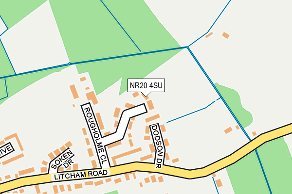 NR20 4SU map - OS OpenMap – Local (Ordnance Survey)