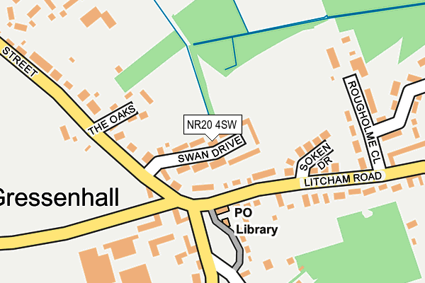 NR20 4SW map - OS OpenMap – Local (Ordnance Survey)