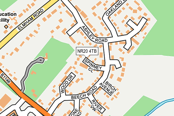 NR20 4TB map - OS OpenMap – Local (Ordnance Survey)