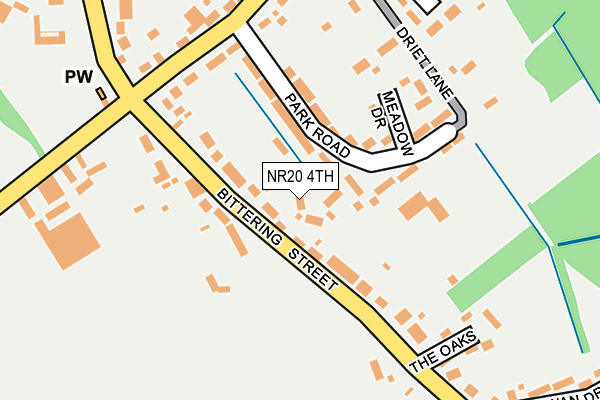 NR20 4TH map - OS OpenMap – Local (Ordnance Survey)