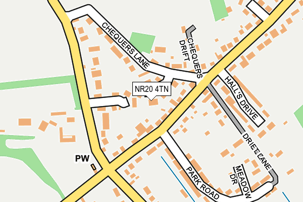 NR20 4TN map - OS OpenMap – Local (Ordnance Survey)