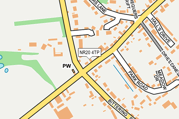 NR20 4TP map - OS OpenMap – Local (Ordnance Survey)