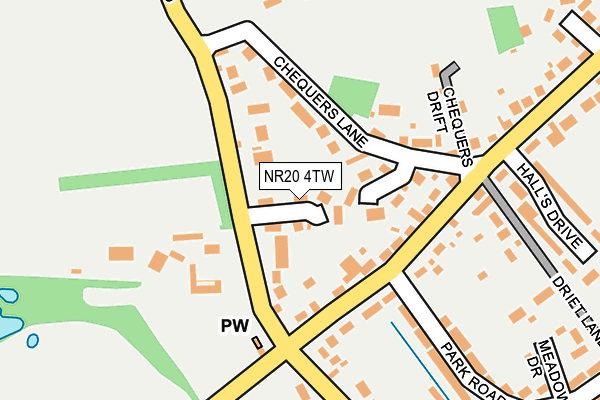 NR20 4TW map - OS OpenMap – Local (Ordnance Survey)