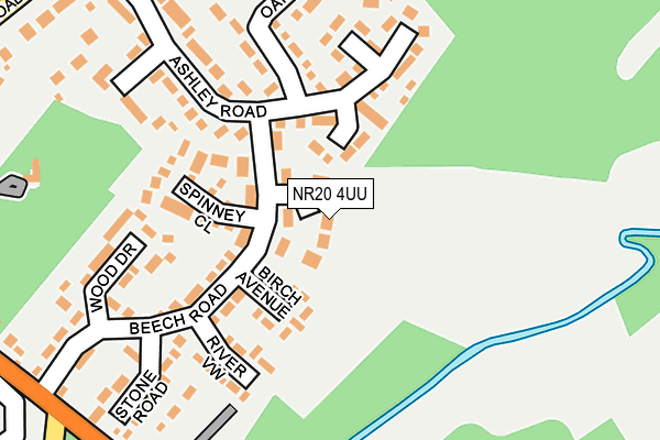 NR20 4UU map - OS OpenMap – Local (Ordnance Survey)