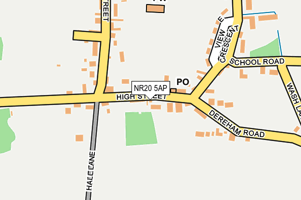 NR20 5AP map - OS OpenMap – Local (Ordnance Survey)