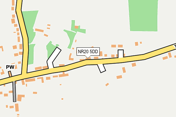 NR20 5DD map - OS OpenMap – Local (Ordnance Survey)