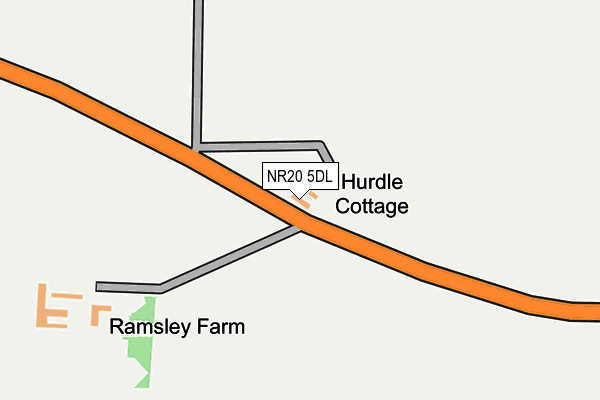 NR20 5DL map - OS OpenMap – Local (Ordnance Survey)