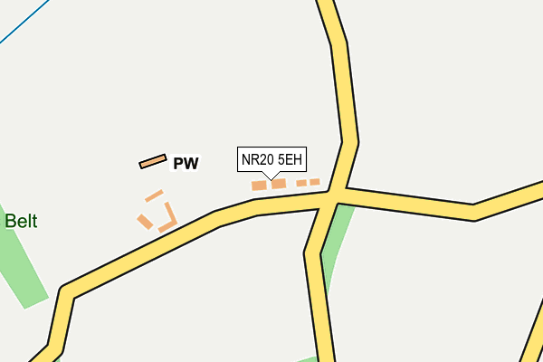 NR20 5EH map - OS OpenMap – Local (Ordnance Survey)