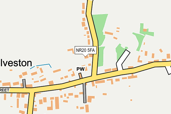 NR20 5FA map - OS OpenMap – Local (Ordnance Survey)