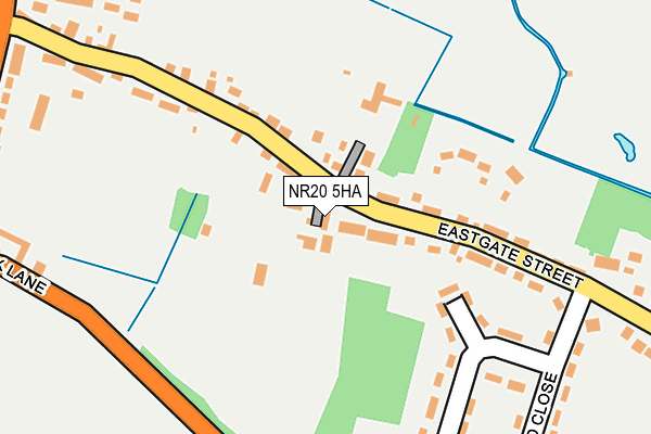 NR20 5HA map - OS OpenMap – Local (Ordnance Survey)