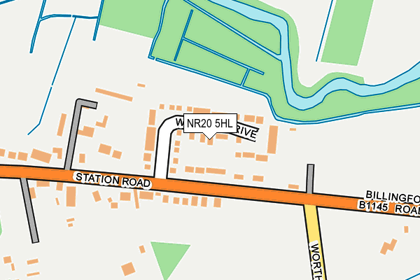 NR20 5HL map - OS OpenMap – Local (Ordnance Survey)