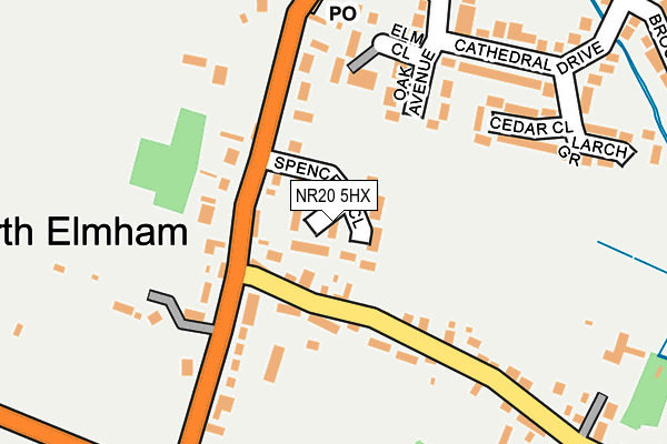 NR20 5HX map - OS OpenMap – Local (Ordnance Survey)