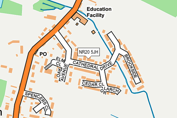 NR20 5JH map - OS OpenMap – Local (Ordnance Survey)